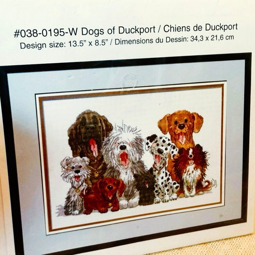 Janlynn Cross Stitch Chart • “Dogs of Duckport” • 2004 • NOS